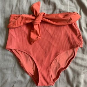 Aerie High Waist Tie Front Bikini Bottom